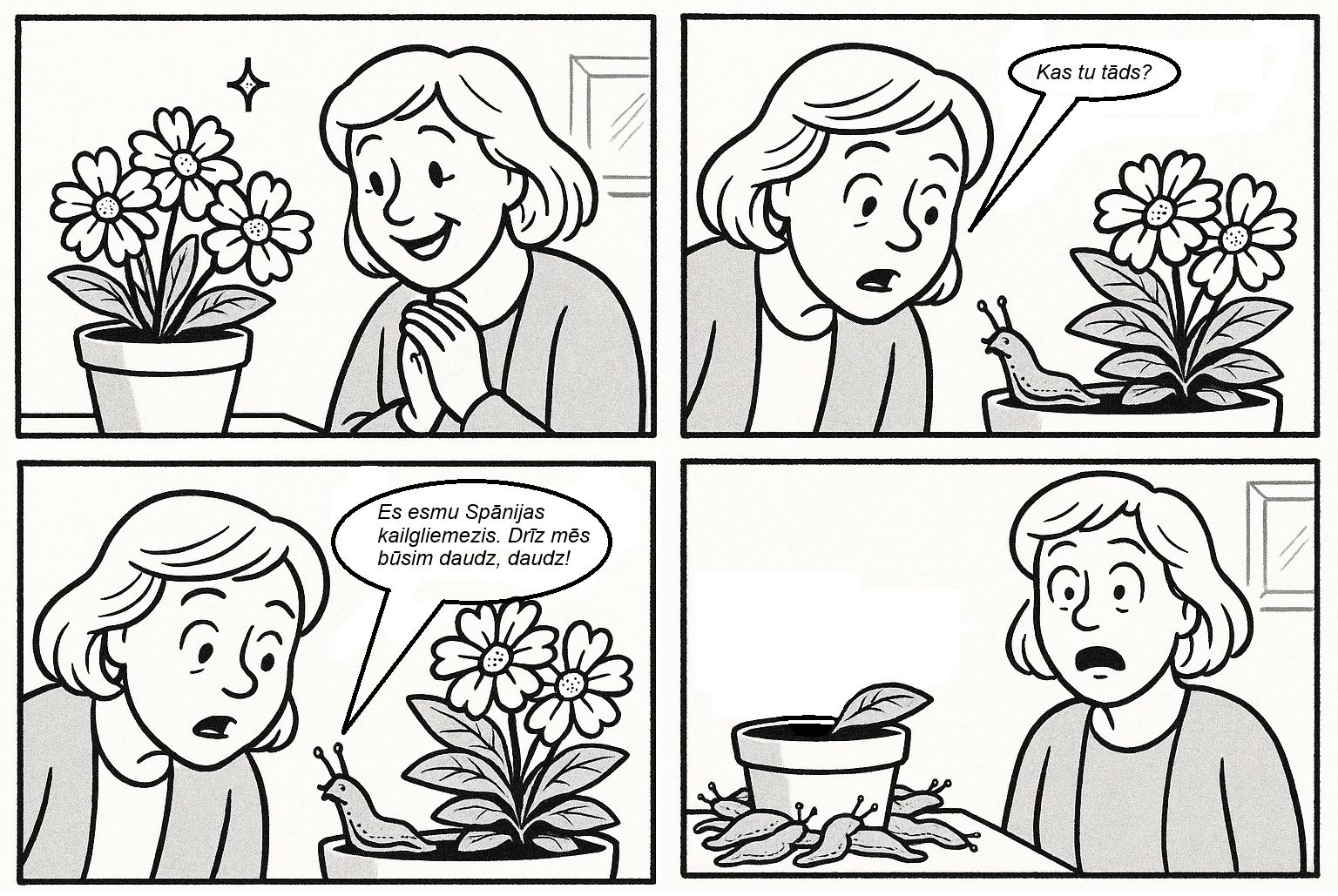 Kundze un Spānijas kailgliemezis